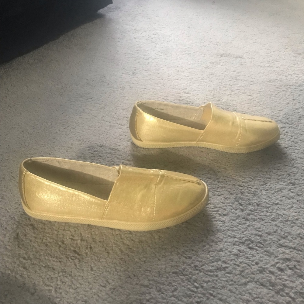 Dirty Laundry Gold SlipOns